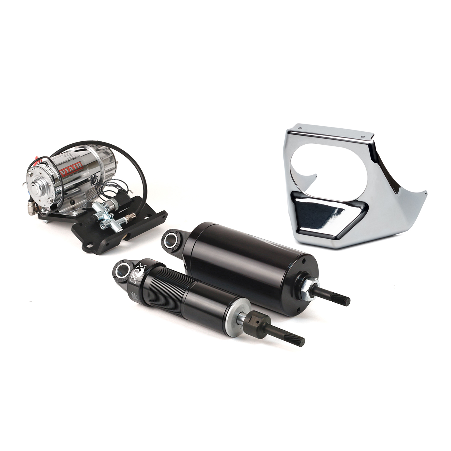 Softail® (2001-2017) Arnott® Luftfahrwerk inkl. Pumpenabdeckung